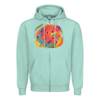 Seafoam tie die watermelon Zipper Hoodie - JahusDesignShop