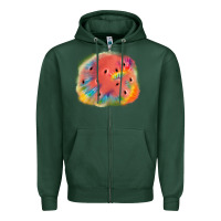 Sports Green tie die watermelon Zipper Hoodie - JahusDesignShop