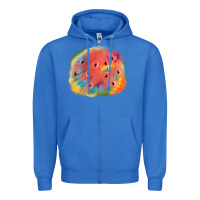True Royal tie die watermelon Zipper Hoodie - JahusDesignShop