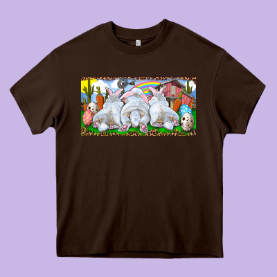 Easter Bunnies Heavy Core Tee Designed By Ranaportraitstore