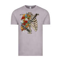Vintage Zinc kinda emotionless kinda emotional skeleton chest Vintage Tee - FaDigitalArtStudio