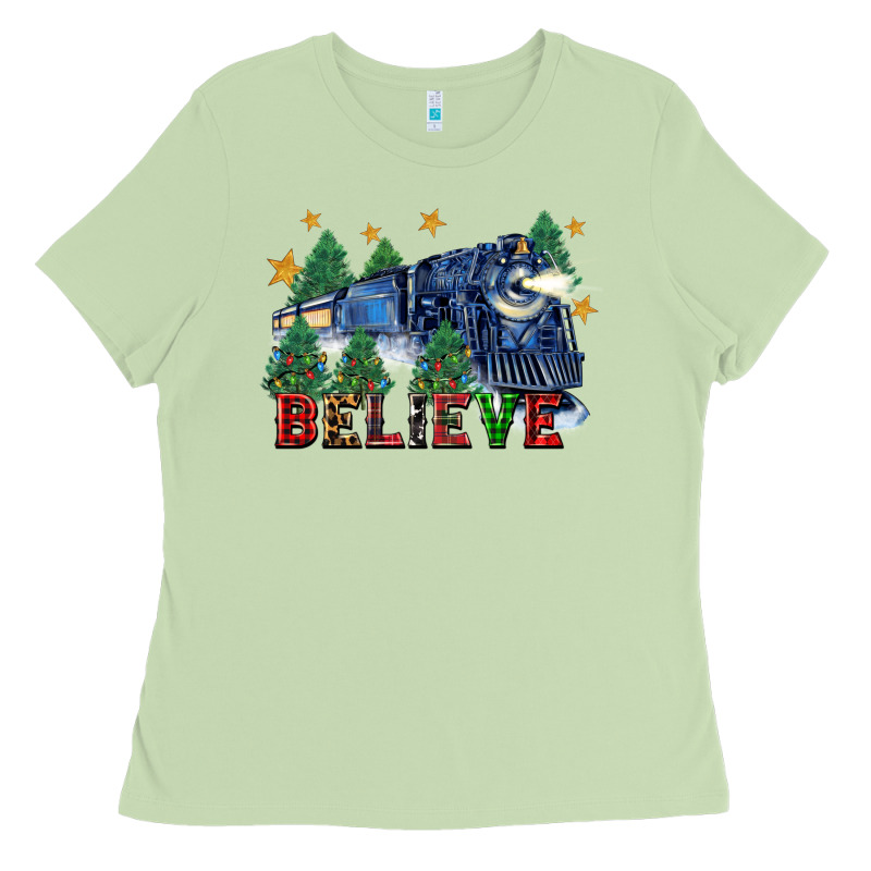 Believe Polar Express Christmas Trees Ladies Tee by FaDigitalArtStudio | Teevron