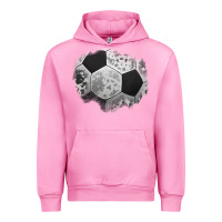 Fuchsia Pink cowhide soccer patch Urban Hoodie - Jasminsmagicworld