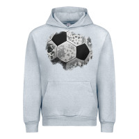 Heather Grey cowhide soccer patch Urban Hoodie - Jasminsmagicworld