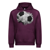 Mauve Wine cowhide soccer patch Urban Hoodie - Jasminsmagicworld