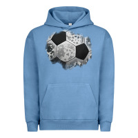 Pigment Pebble Blue cowhide soccer patch Urban Hoodie - Jasminsmagicworld