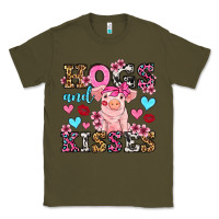 Army Green hogs and kisses pig  olivia Classic Tee - OliviaCreatesArt