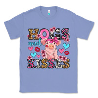 Colony Blue hogs and kisses pig  olivia Classic Tee - OliviaCreatesArt