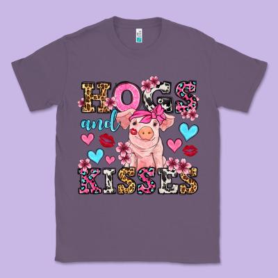 Hogs And Kisses Pig  Olivia Classic Tee Designed By Oliviacreatesart