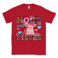 Red hogs and kisses pig  olivia Classic Tee - OliviaCreatesArt