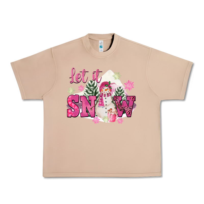 Let It Snow Pink Christmas Urban Heavy Tee by FaDigitalArtStudio | Teevron