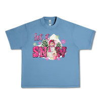 Pebble Blue Let It Snow Pink Christmas Urban Heavy Tee - FaDigitalArtStudio