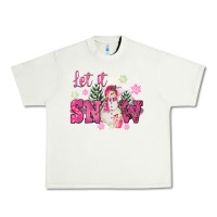 Pistachio Let It Snow Pink Christmas Urban Heavy Tee - FaDigitalArtStudio