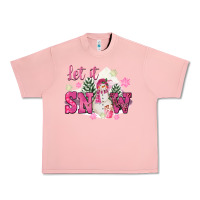 Salmon Let It Snow Pink Christmas Urban Heavy Tee - FaDigitalArtStudio