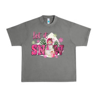 Tornado Let It Snow Pink Christmas Urban Heavy Tee - FaDigitalArtStudio