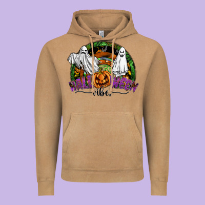 Halloween Vibes Vintage Hoodie Designed By Sublimationcraftshop