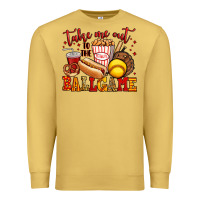 Antique Gold take me out to the ball game softball Premium Sweatshirt - Jasminsmagicworld