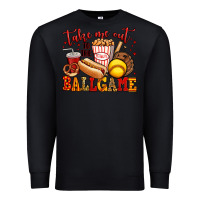 Black take me out to the ball game softball Premium Sweatshirt - Jasminsmagicworld