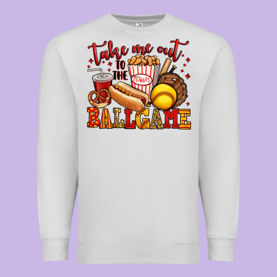 Take Me Out To The Ball Game Softball Premium Sweatshirt Designed By Jasminsmagicworld