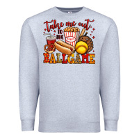 Heather Grey take me out to the ball game softball Premium Sweatshirt - Jasminsmagicworld