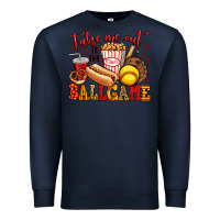 Navy take me out to the ball game softball Premium Sweatshirt - Jasminsmagicworld