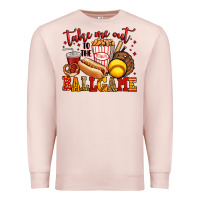 Pale Pink take me out to the ball game softball Premium Sweatshirt - Jasminsmagicworld