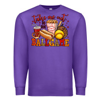 Purple take me out to the ball game softball Premium Sweatshirt - Jasminsmagicworld