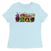 Baby Blue mardi gras afro gnomies Ladies Tee - FaDigitalArtStudio