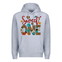 Heather Grey sweet one strawberry Premium Hoodie - Artiststas