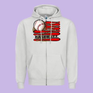 Leopard Baseball Flag Zipper Hoodie Designed By Jahusdesignshop