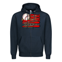 Navy leopard baseball flag Zipper Hoodie - JahusDesignShop