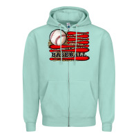 Seafoam leopard baseball flag Zipper Hoodie - JahusDesignShop