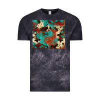Cloud Black Serape Turquoise Glitter Cowhide  Tooled Leather  Tumbler Vintage Tee - FaDigitalArtStudio
