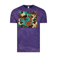 Cloud Purple Serape Turquoise Glitter Cowhide  Tooled Leather  Tumbler Vintage Tee - FaDigitalArtStudio