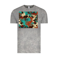 Cloud Rock Serape Turquoise Glitter Cowhide  Tooled Leather  Tumbler Vintage Tee - FaDigitalArtStudio