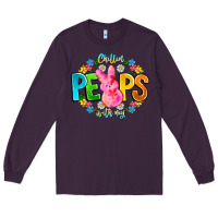 Plum Chillin Peeps With My Long Sleeve Tee - CowhideDigitalArt