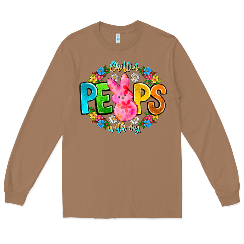 Chillin Peeps With My Long Sleeve Tee by CowhideDigitalArt | Teevron