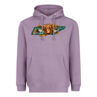 Lavender tennessee map long haired cow Heavyweight Hoodie - Jasminsmagicworld