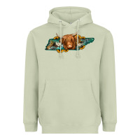 Matcha tennessee map long haired cow Heavyweight Hoodie - Jasminsmagicworld