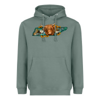 Sage tennessee map long haired cow Heavyweight Hoodie - Jasminsmagicworld