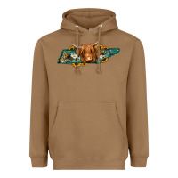 Toasted Coconut tennessee map long haired cow Heavyweight Hoodie - Jasminsmagicworld