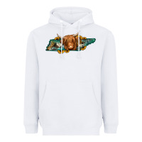 White tennessee map long haired cow Heavyweight Hoodie - Jasminsmagicworld