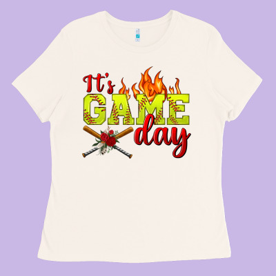 It's Game Day Softball Ladies Tee Designed By Bundleandbundleshop
