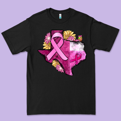 Texas Cancer Awareness Map Premium Tee Designed By Fadigitalartstudio