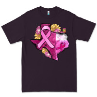 Plum Texas Cancer Awareness map Premium Tee - FaDigitalArtStudio