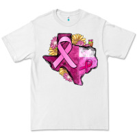 White Texas Cancer Awareness map Premium Tee - FaDigitalArtStudio
