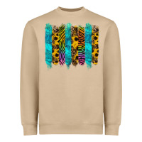 Mushroom turquoise leopard sunflowers colorful Heavyweight Sweatshirt - RanaPortraitStore