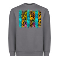 Storm turquoise leopard sunflowers colorful Heavyweight Sweatshirt - RanaPortraitStore