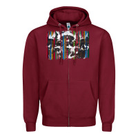Burgundy cowhide, leopard serape backgraund Zipper Hoodie - JahusDesignShop