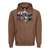 Chestnut cowhide, leopard serape backgraund Zipper Hoodie - JahusDesignShop